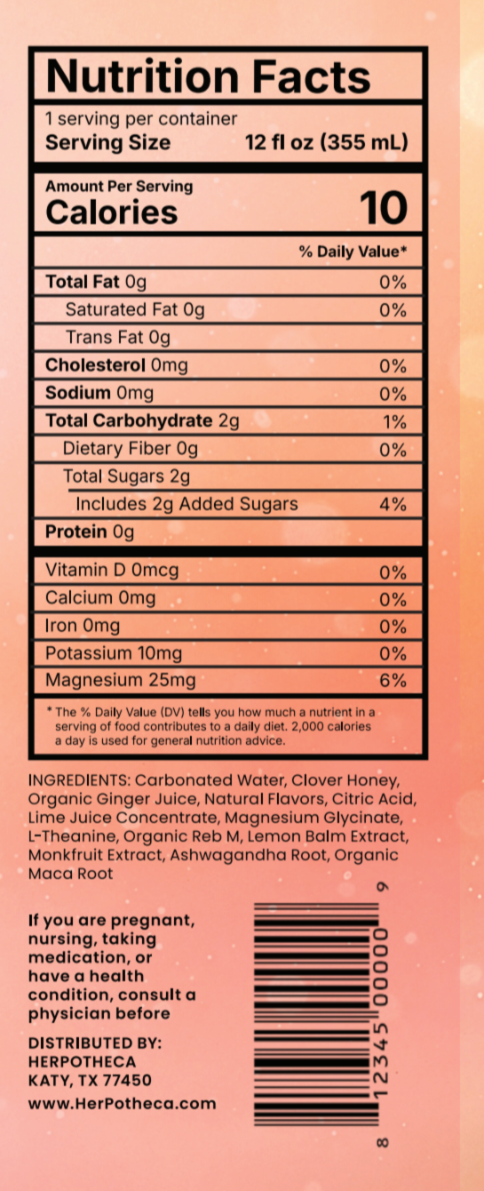 Citrus Ginger nutrition facts label [contain]