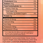 Citrus Ginger nutrition facts label [contain]